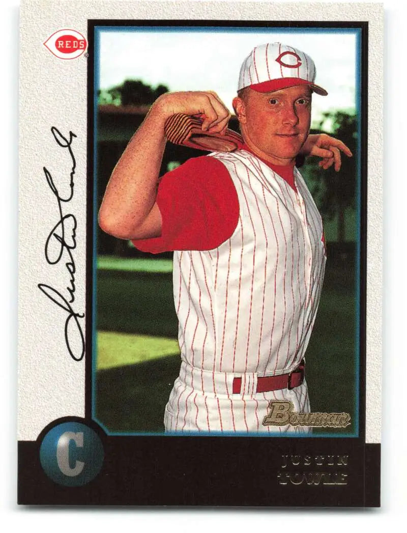 1998 Bowman #413 Justin Towle EX Excellent Cincinnati Reds Baseball Card - Baseball Card Single