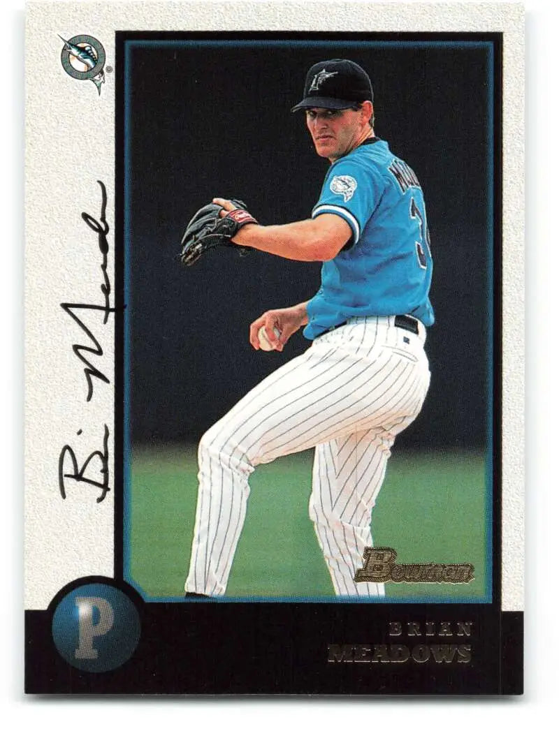 1998 Bowman #419 Brian Meadows EX Excellent Florida Marlins Baseball Card - Baseball Card Single