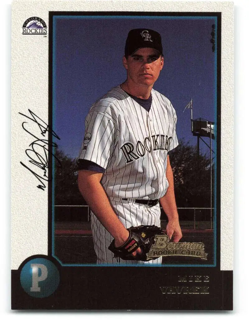 1998 Bowman #422 Mike Vavrek EX Excellent RC Rookie Colorado Rockies Baseball Card - Baseball Card Single