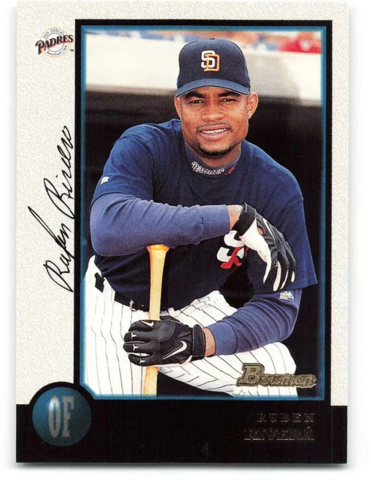 1998 Bowman #425 Ruben Rivera EX Excellent San Diego Padres Baseball Card - Baseball Card Single