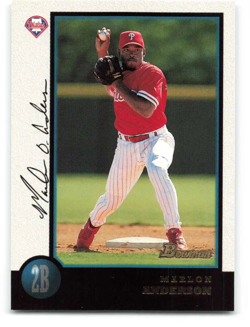 1998 Bowman #436 Marlon Anderson EX Excellent Philadelphia Phillies Baseball Card - Baseball Card Single