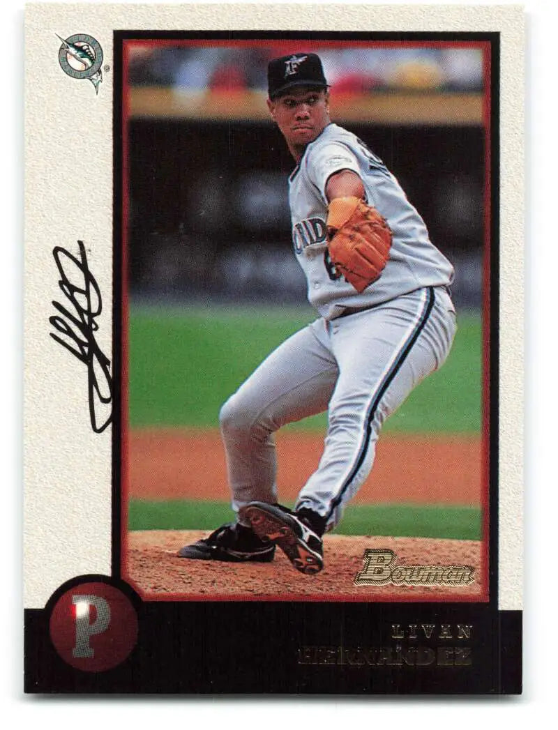 1998 Bowman #48 Livan Hernandez EX Excellent Florida Marlins Baseball Card - Baseball Card Single