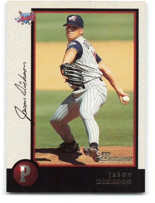 1998 Bowman #6 Jason Dickson EX Excellent Anaheim Angels Baseball Card - Baseball Card Single