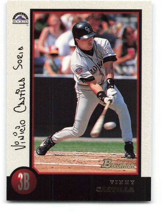 1998 Bowman #62 Vinny Castilla EX Excellent Colorado Rockies Baseball Card