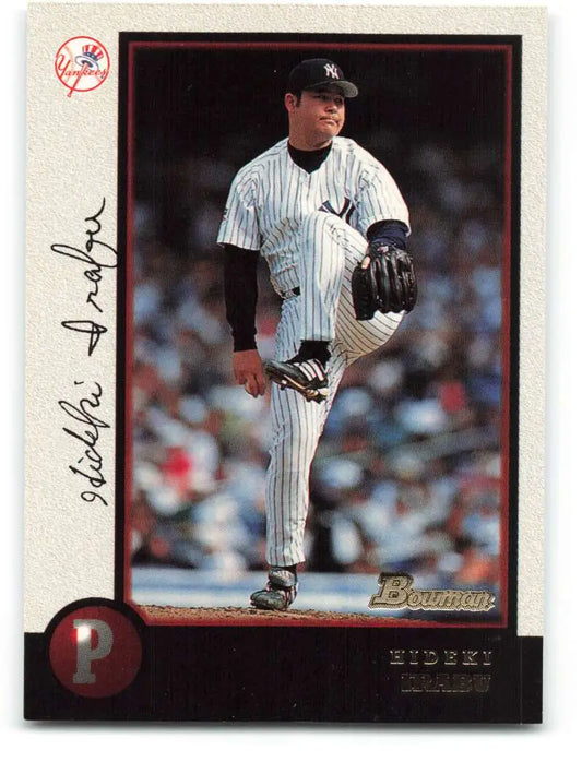 1998 Bowman #64 Hideki Irabu EX Excellent New York Yankees Baseball Card - Baseball Card Single