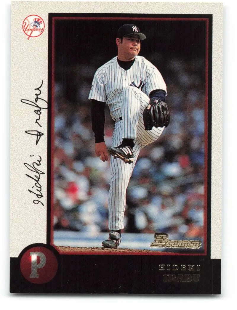 1998 Bowman #64 Hideki Irabu EX Excellent New York Yankees Baseball Card - Baseball Card Single
