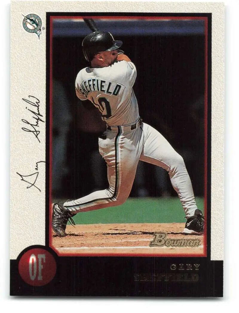 1998 Bowman #68 Gary Sheffield EX Excellent Florida Marlins Baseball Card - Baseball Card Single
