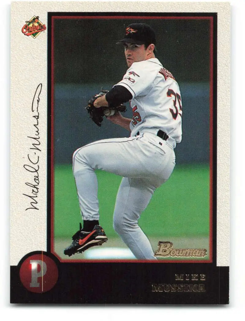 1998 Bowman #9 Mike Mussina EX Excellent Baltimore Orioles Baseball Card - Baseball Card Single