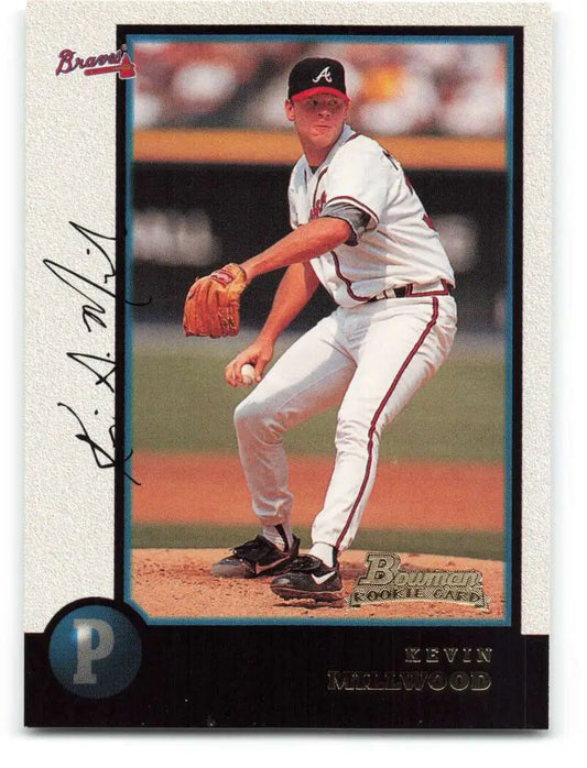 1998 Bowman #91 Kevin Millwood EX Excellent RC Rookie Atlanta Braves Baseball Card - Baseball Card Single