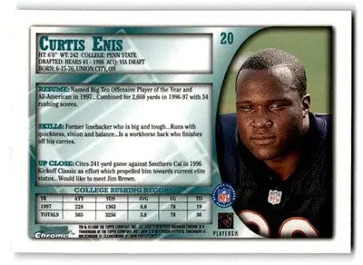 1998 Bowman Chrome #20 Curtis Enis - Football Card Single