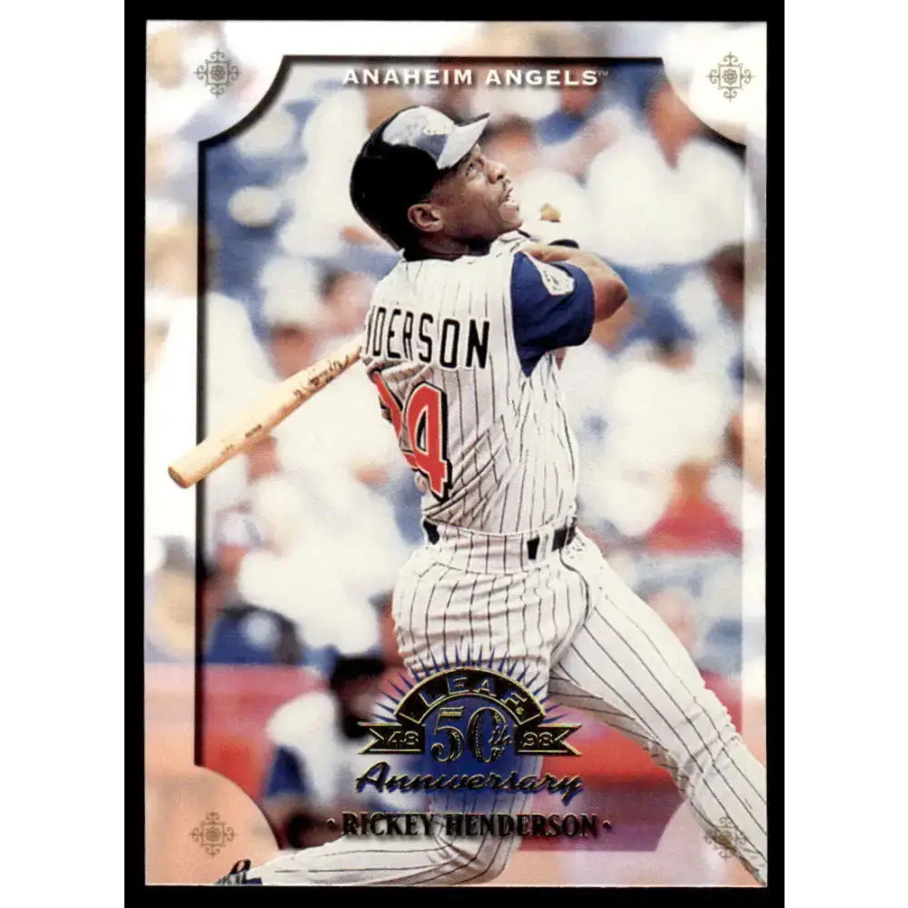 1998 Donruss #34 Rickey Henderson NM-MT Angels Baseball Card - Baseball Card Single