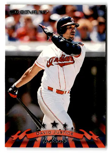 1998 Donruss #7 David Justice NM Near Mint Indians ID:81552 - Baseball Card Single