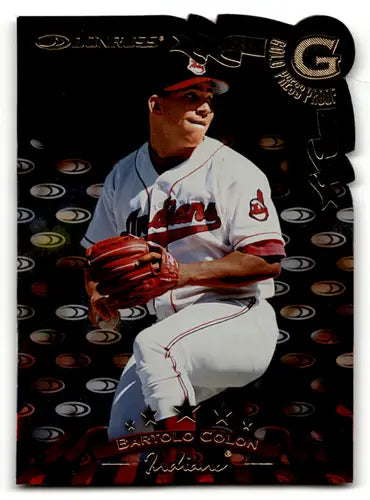 Original gloss of Bartolo Colon baseball card from 1998 Donruss Gold Press Proofs