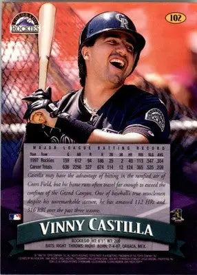 1998 Finest #102 Vinny Castilla - Baseball Card Single