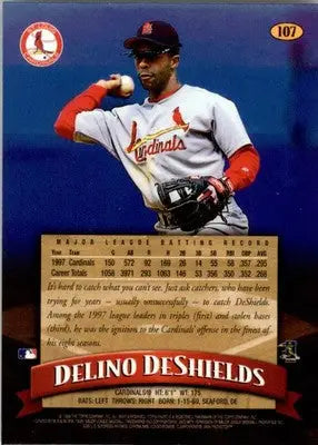 1998 Finest #107 Delino DeShields - Baseball Card Single