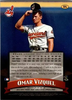 1998 Finest #114 Omar Vizquel - Baseball Card Single