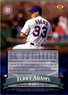 1998 Finest #124 Terry Adams - Baseball Card Single