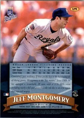 1998 Finest #129 Jeff Montgomery - Baseball Card Single