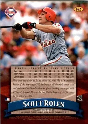 1998 Finest #142 Scott Rolen - Baseball Card Single