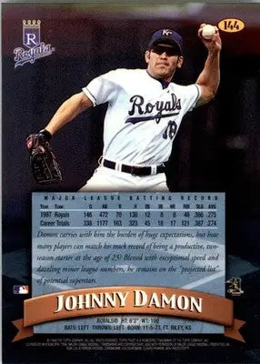 1998 Finest #144 Johnny Damon - Baseball Card Single