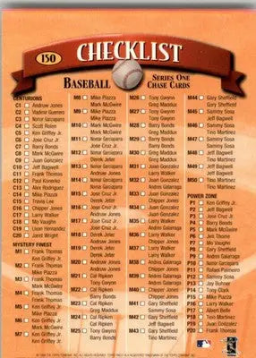 1998 Finest #150 Checklist: 1-150 and Inserts - Other