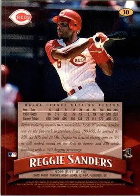 1998 Finest #30 Reggie Sanders - Baseball Card Single