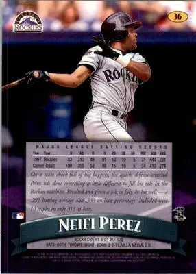 1998 Finest #36 Neifi Perez - Baseball Card Single