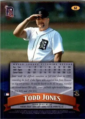 1998 Finest #61 Todd Jones - Baseball Card Single