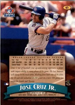 1998 Finest #65 Jose Cruz Jr. - Baseball Card Single