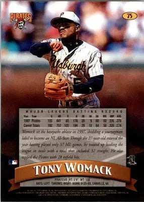 1998 Finest #75 Tony Womack - Baseball Card Single