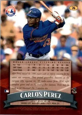 1998 Finest #76 Carlos Perez - Baseball Card Single