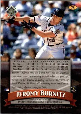 1998 Finest #78 Jeromy Burnitz - Baseball Card Single