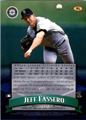 1998 Finest #94 Jeff Fassero - Baseball Card Single