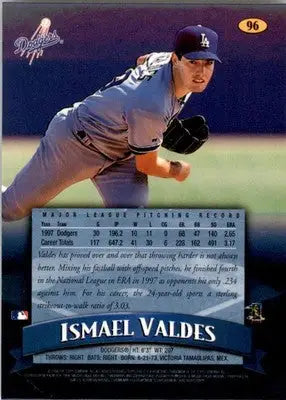 1998 Finest #96 Ismael Valdes - Baseball Card Single