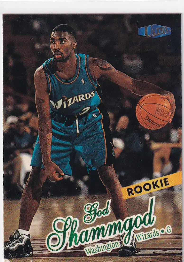 1998 FLEER #168 GOD SHAMMGOD GREEN- WASHINGTON WIZARDS - Basketball Card Single