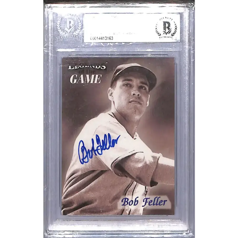 1998 Fleer Legends of the Game #9 Bob Feller NM-MT Auto Cleveland Indians - Baseball Card Single