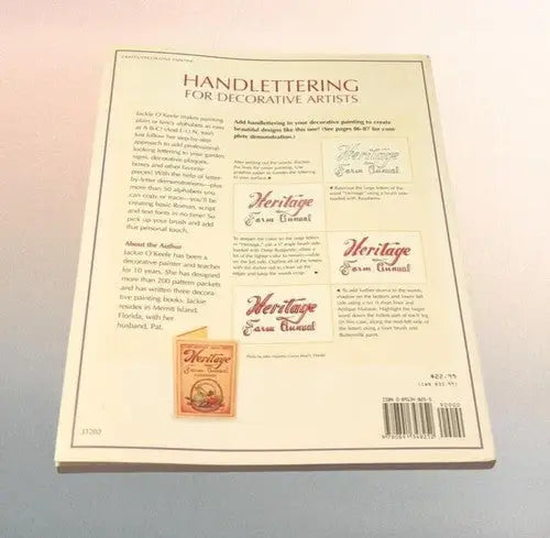 Handlettering book for decorative artists by Jackie O’Keefe, fast delivery times