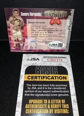 1998 Humble GENARO HERNANDEZ CHIGANTI TRADING CARD Signed JSA Auto - Baseball Card Single