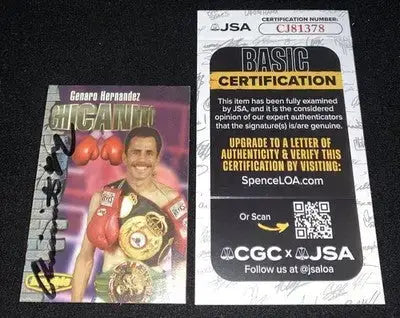 1998 Humble GENARO HERNANDEZ CHIGANTI TRADING CARD Signed JSA Auto - Baseball Card Single