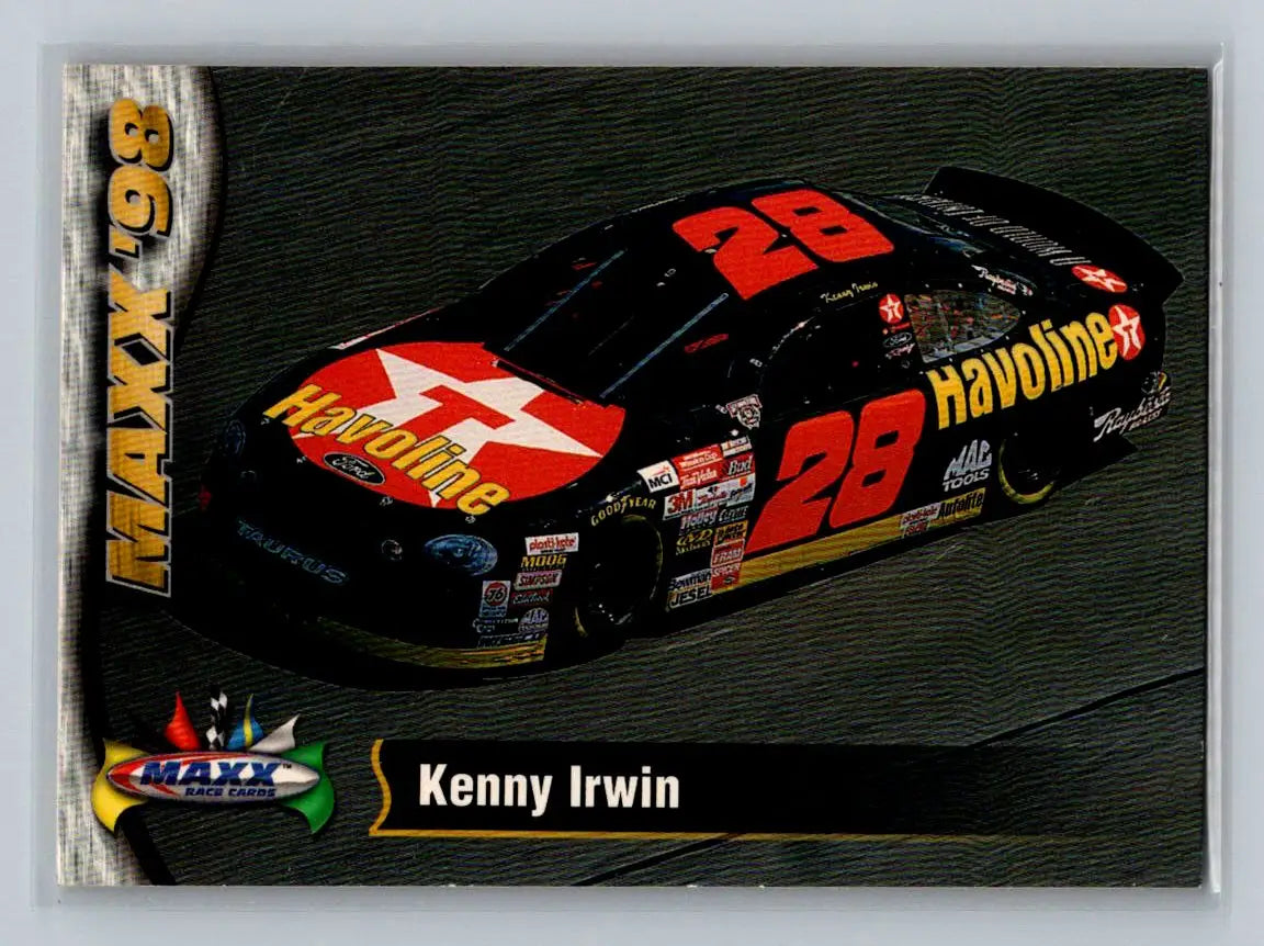 1998 Maxx #58 Kenny Irwin Robert Yates Racing - Racing Card Single