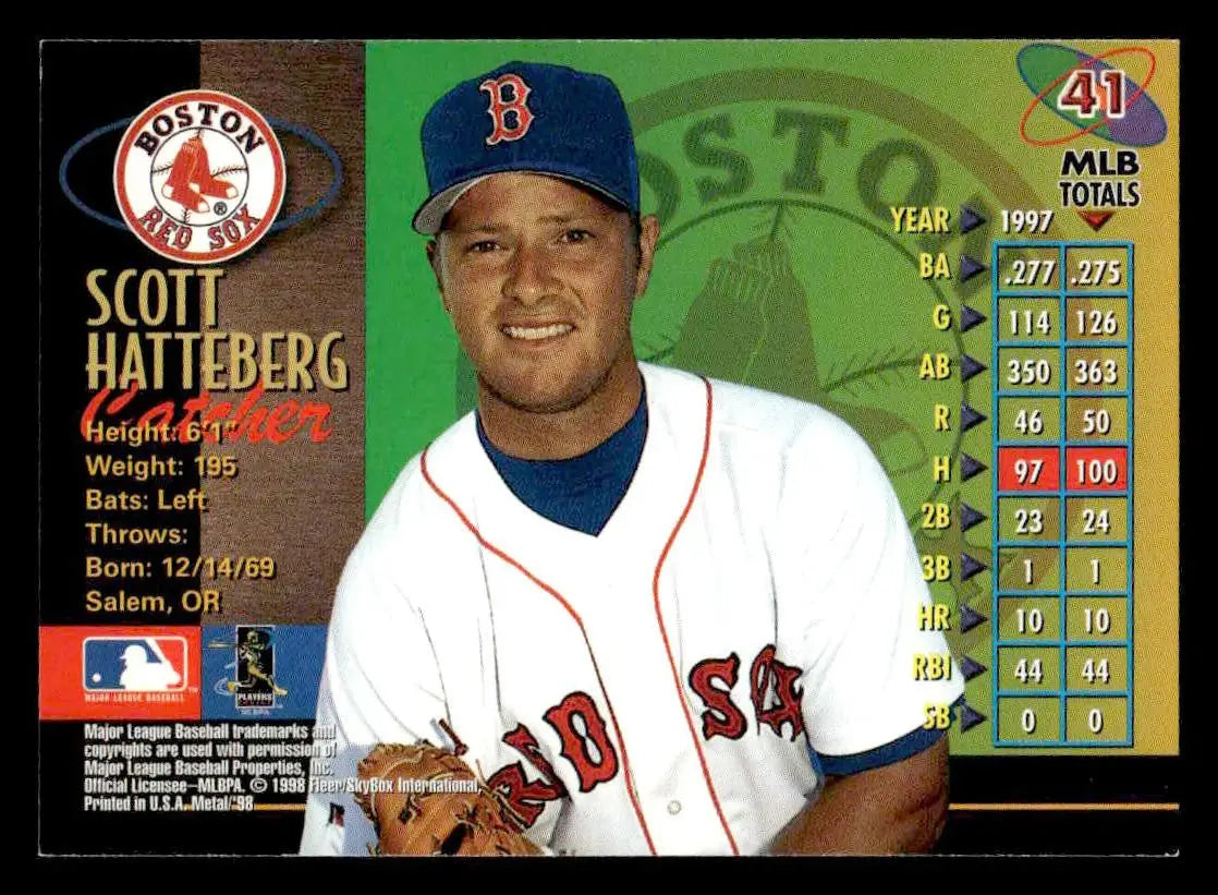 1998 Metal Universe #41 Scott Hatteberg - Baseball Card Single