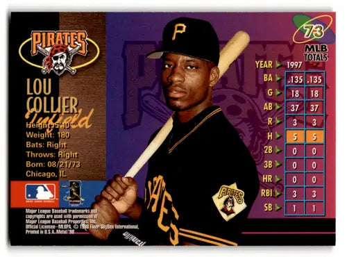 1998 Metal Universe #73 Lou Collier EX/NM Pirates ID:47189 - Baseball Card Single
