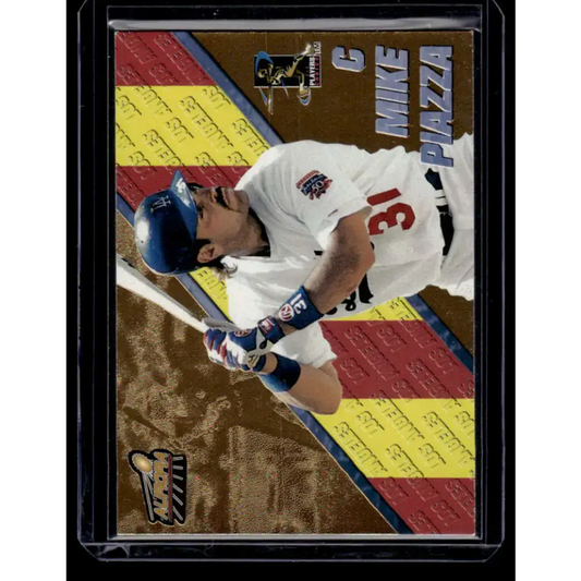 1998 Pacific Aurora #31 Mike Piazza EX/NM Los Angeles Dodgers Baseball Card - Baseball Card Single