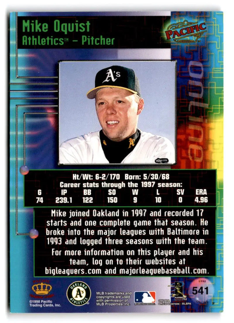 1998 Pacific Online #541 Mike Oquist Web Cards - Baseball Card Single