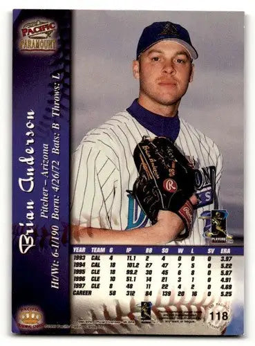 1998 Pacific Paramount #118 Brian Anderson Arizona Diamondbacks Base ID:64450 - Baseball Card Single
