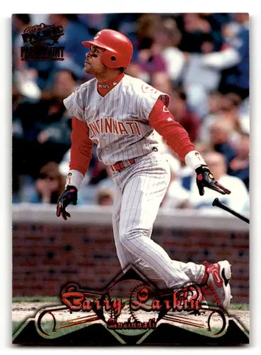 Original gloss Pacific Paramount Copper Barry Larkin baseball card in near-mint condition