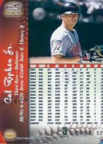 Baseball trading card of Cal Ripken Jr from Pacific Paramount Copper series