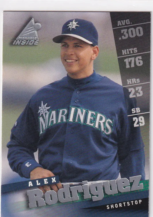 1998 PINNACLE #3 ALEX RODRIGUEZ INSIDE- SEATTLE MARINERS - Baseball Card Single