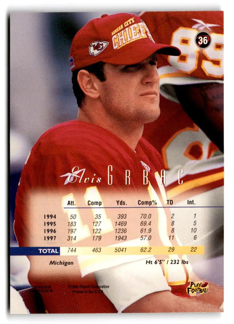 1998 Playoff Prestige Retail #36 Elvis Grbac - Football Card Single