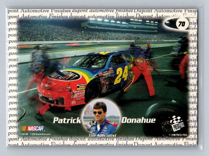 1998 Press Pass #70 Patrick Donahue Hendrick Motorsports - Racing Card Single
